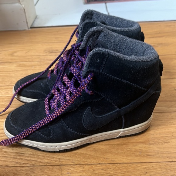 Nike high top black suede sneakers. Sold out everywhere - Picture 6 of 9